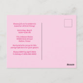 Afro-Amerikaanse Cheerleader Roze Verjaardagsfeest Briefkaart (Achterkant)