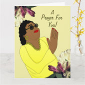 Afro-Amerikaanse Christelijk wordt snel beter Kaart (Gele Bloem)