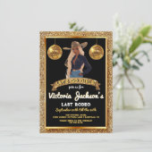 Afro-Amerikaanse Cowgirl Gouden Glitters Laatste R Kaart (Staand voorkant)