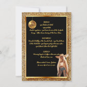 Afro-Amerikaanse Cowgirl Gouden Glitters Laatste R Kaart (Achterkant)