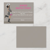 Afro-Amerikaanse Cowgirl Luier Raffle Tickets Informatiekaartje (Voorkant / Achterkant)