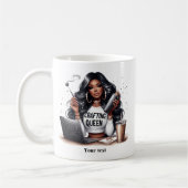 Afro-Amerikaanse Crafting Queen Art Koffiemok (Links)