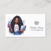 Afro-Amerikaanse Crafting Queen Artful Empowerment Visitekaartje (Voorkant)