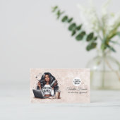 Afro-Amerikaanse Crafting Queen Design Visitekaartje (Staand voorkant)