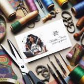 Afro-Amerikaanse Crafting Queen Empowerment Design Visitekaartje