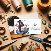 Afro-Amerikaanse Crafting Queen Inspirerend Visitekaartje