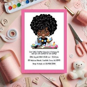 Afro-Amerikaanse Crafting-Thema Verjaardagsfeest Kaart