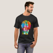 Afro-Amerikaanse dame Afro-schilderij T-shirt (Voorkant volledig)