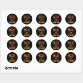 Afro-Amerikaanse dames retro Ronde Sticker (Vel)