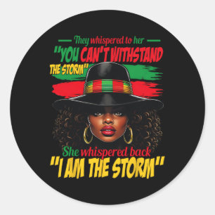 Afro-Amerikaanse dames retro Ronde Sticker