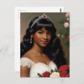 Afro-Amerikaanse Debutante Rozen Kunst Briefkaart (Voorkant / Achterkant)