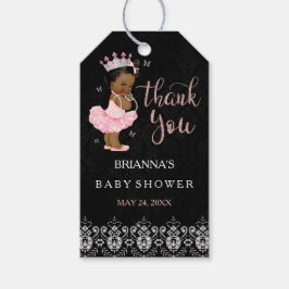 Afro-Amerikaanse Diamond Princess Meisje Baby show Cadeaulabel