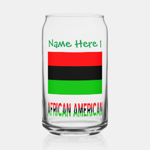 Afro-Amerikaanse Diaspora Groene Personalisatie  Blikvorm Glas