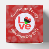 Afro-Amerikaanse diaspora houdt van rood hart Bedankdoosjes (Bovenkant)