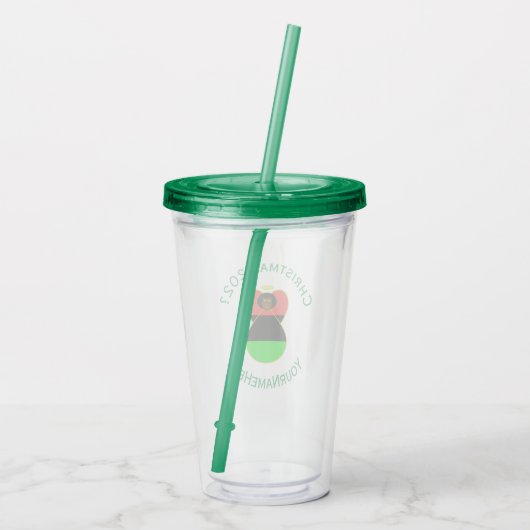 Afro-Amerikaanse Diaspora Kerstengel Acryl Drinkbeker (Achterkant)