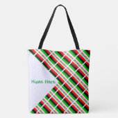 Afro-Amerikaanse diaspora vlag betegelde groene pe Tote Bag (Achterkant)