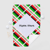 Afro-Amerikaanse diaspora vlag gepersonaliseerd Golfhanddoek (Insitu)