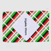 Afro-Amerikaanse diaspora vlag gepersonaliseerd Golfhanddoek (Horizontaal)