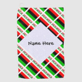 Afro-Amerikaanse diaspora vlag gepersonaliseerd Golfhanddoek (Voorkant)