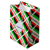 Afro-Amerikaanse diaspora vlag gepersonaliseerd Medium Cadeauzakje (Voorkant Gekanteld)