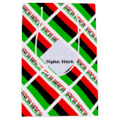 Afro-Amerikaanse diaspora vlag gepersonaliseerd Medium Cadeauzakje (Voorkant)