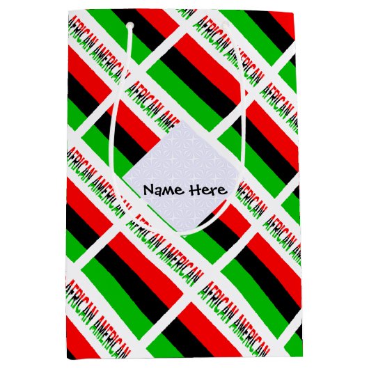 Afro-Amerikaanse diaspora vlag gepersonaliseerd Medium Cadeauzakje (Voorkant)