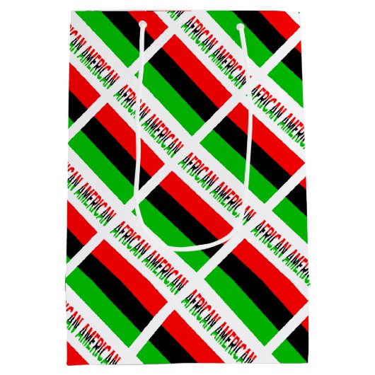Afro-Amerikaanse diaspora vlag gepersonaliseerd Medium Cadeauzakje (Achterkant)