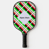 Afro-Amerikaanse Diaspora Vlag Getegeld Gepersonal Pickleball Paddle (Voorkant)