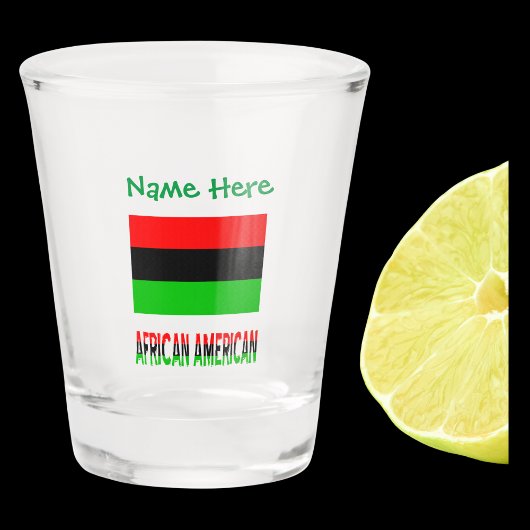 Afro-Amerikaanse diaspora vlag groen gepersonalise Shot Glas