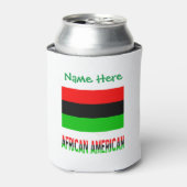 Afro-Amerikaanse diaspora vlag groen persoonlijk Blikjeskoeler (Blikje Voorkant)