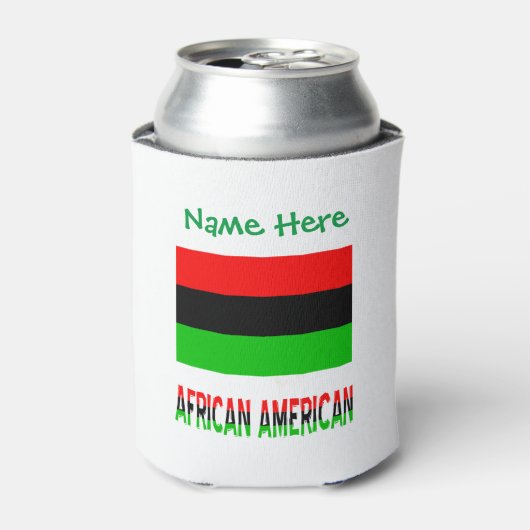 Afro-Amerikaanse diaspora vlag groen persoonlijk Blikjeskoeler (Blikje Voorkant)