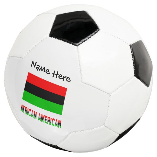 Afro-Amerikaanse diaspora vlag op maat Voetbal (Drie kwart)