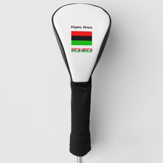 Afro-Amerikaanse Diaspora Vlag Personaliseren Golfheadcover (Voorkant)