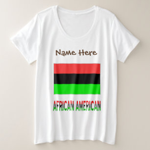 Afro-Amerikaanse Diaspora Vlag Persoonlijk Grote Maat T-shirt