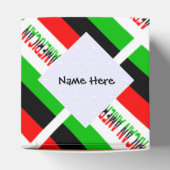 Afro-Amerikaanse Diaspora Vlag Zwarte Personalisat Bedankdoosjes (Bovenkant)
