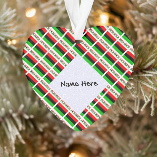 Afro-Amerikaanse Diaspora Vlag Zwarte Personalisat Ornament (Boom)