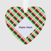 Afro-Amerikaanse Diaspora Vlag Zwarte Personalisat Ornament (achterkant)