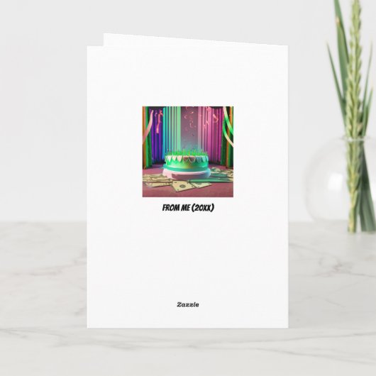 Afro-Amerikaanse Drag Queen Grappige Verjaardag Kaart (Achterkant)