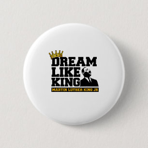 Afro-Amerikaanse droom als koning Zwarte Geschiede Ronde Button 5,7 Cm