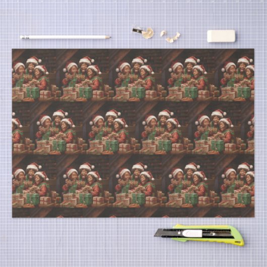 Afro-Amerikaanse Elf Tissuepapier (Craft)