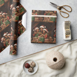 Afro-Amerikaanse Elfs Cadeaupapier