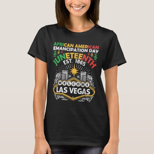 Afro-Amerikaanse emancipatie dag Juneteenth 1865 T-shirt (Voorkant)