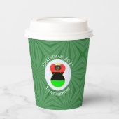 Afro-Amerikaanse engel kerstvlag gepersonaliseerd Papieren Bekers (Voorkant)