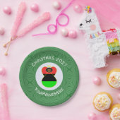 Afro-Amerikaanse engel kerstvlag gepersonaliseerd Papieren Bordje (Feest)