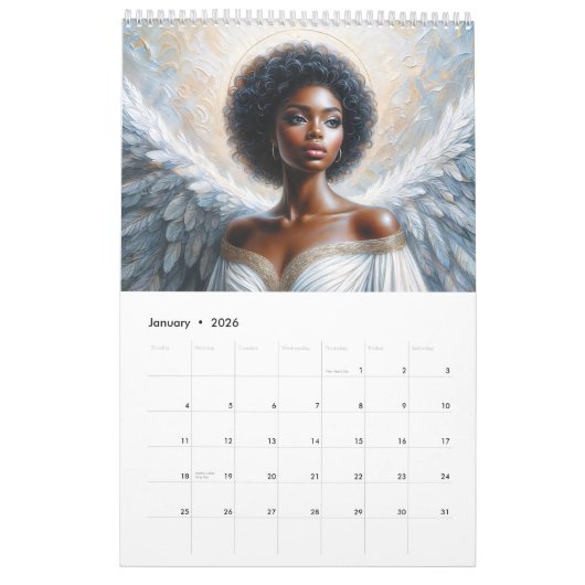 Afro-Amerikaanse engelen kalender (Jan 2026)
