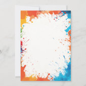 Afro-Amerikaanse etnische Paintball uitnodiging (Achterkant)