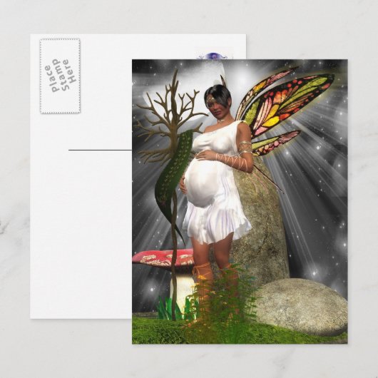 Afro-Amerikaanse Fairy Briefkaart (Voorkant / Achterkant)