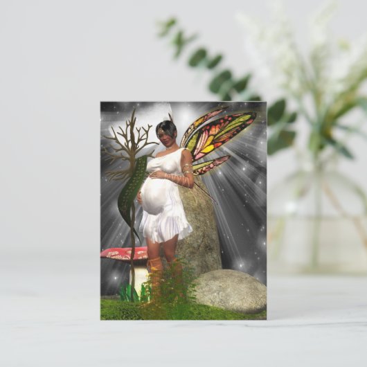 Afro-Amerikaanse Fairy Briefkaart (Staand voorkant)