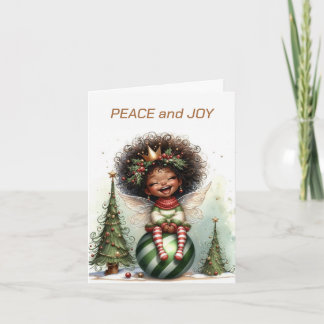 Afro-Amerikaanse Fairy Christmas Kaart