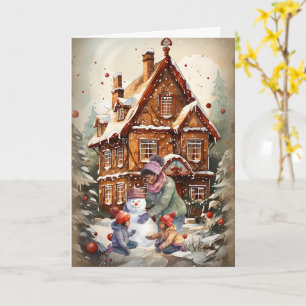 Afro-Amerikaanse familie kerst Kaart